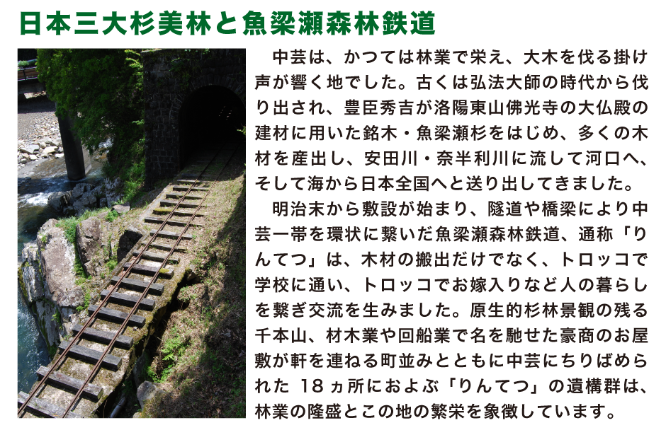 森林鉄道から日本一のゆずロードへ