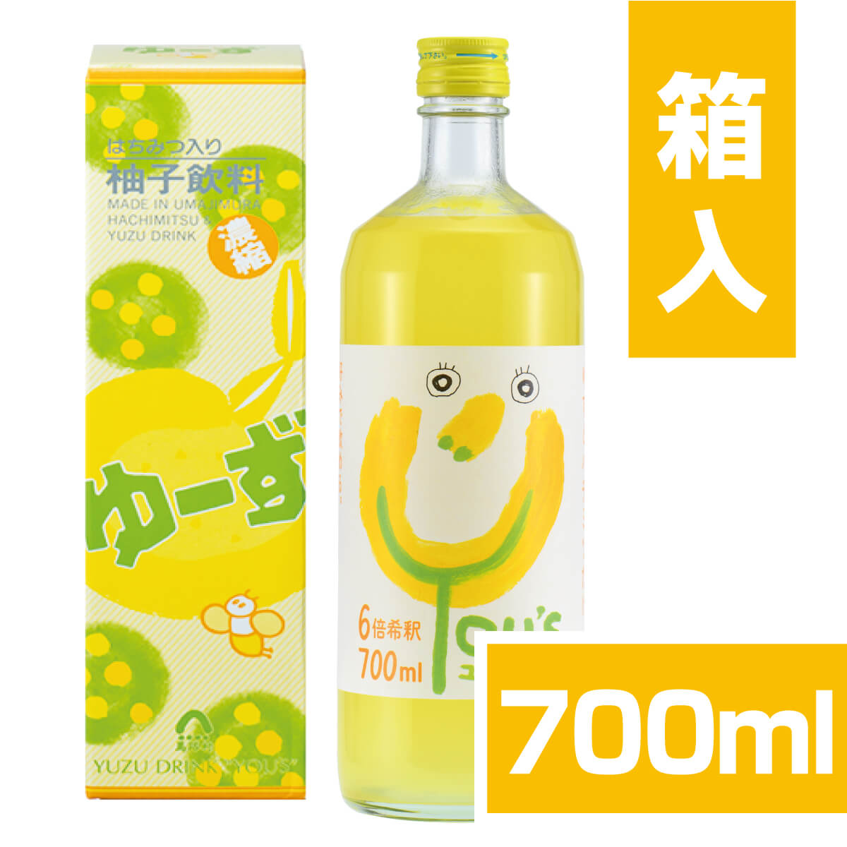 6倍希釈ゆず飲料　ゆーず700ml箱入